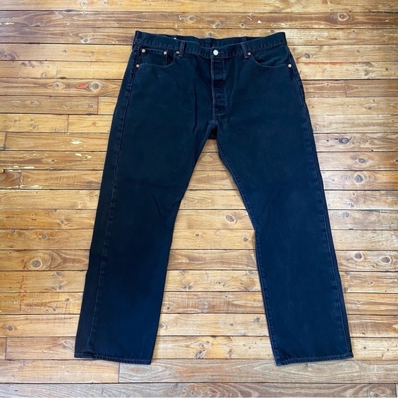 LEVI’S 501 men black button fly 100% cotton Plus size 42 - Picture 14 of 14